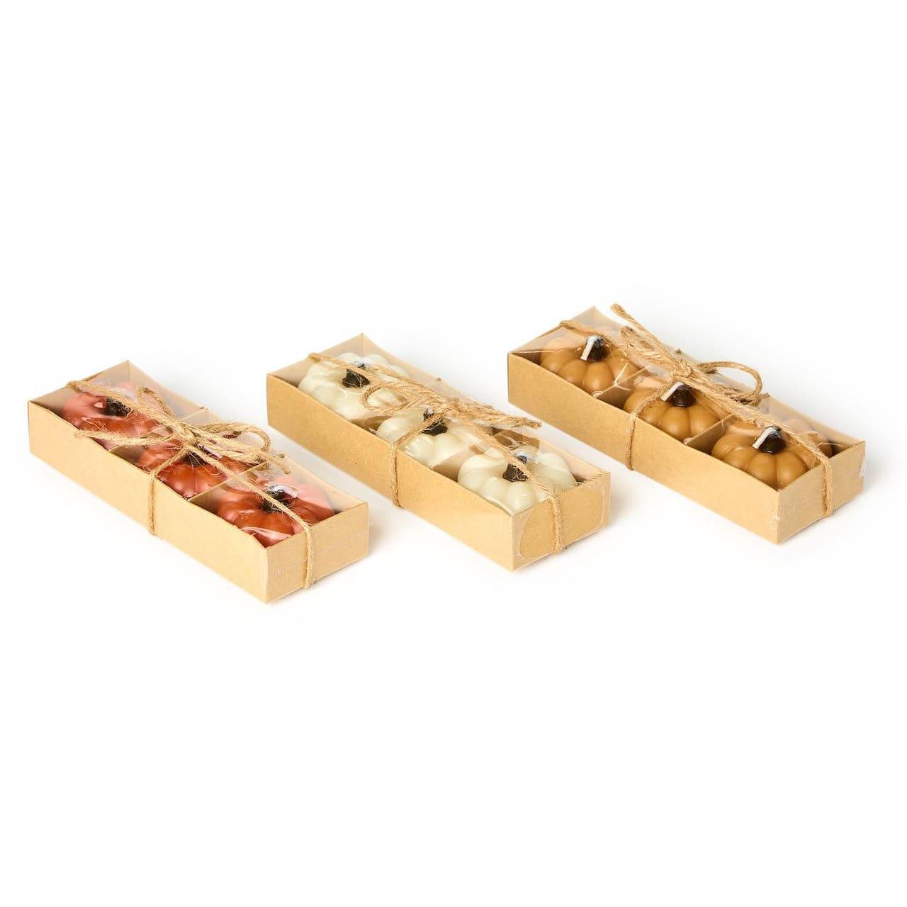 Mini Pumpkin Candles Set